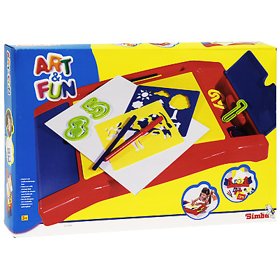 Набор для рисования "Art & Fun" 9 трафаретов-цифр, 4 маркера, бумага инфо 13527g.